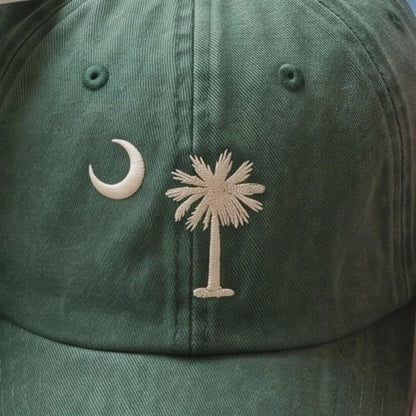 South Carolina Palmetto Cap, Embroidered State Flag Symbol Hat